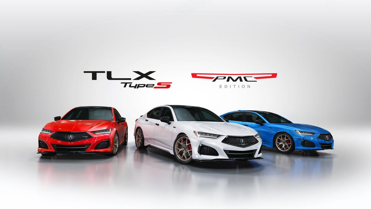 Three models of the 2023 Acura TLX Type S PMC Edition