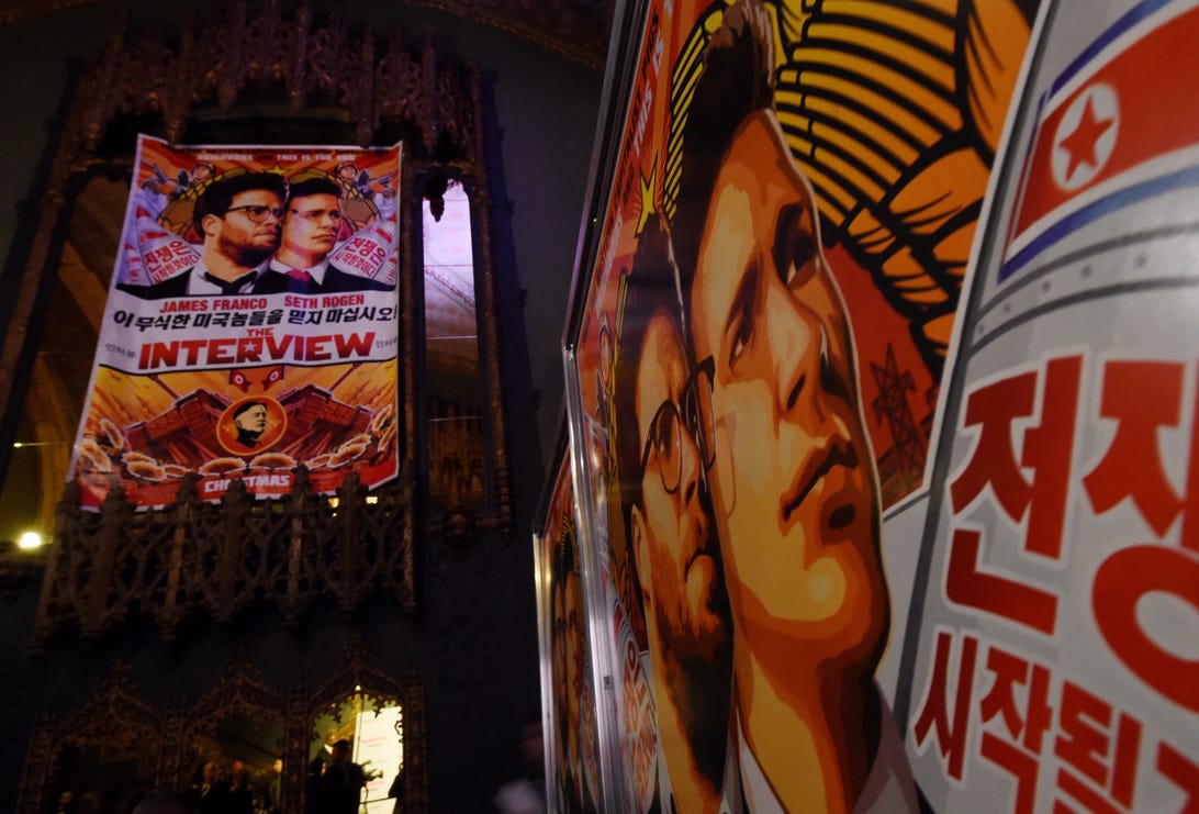 Sony Pictures' comedy "The Interview" premiered in Los Angeles on Thursday. The movie focuses on a plot to assassinate North Korea's leader. The country has denied any involvement in the cyberattack against the studio.