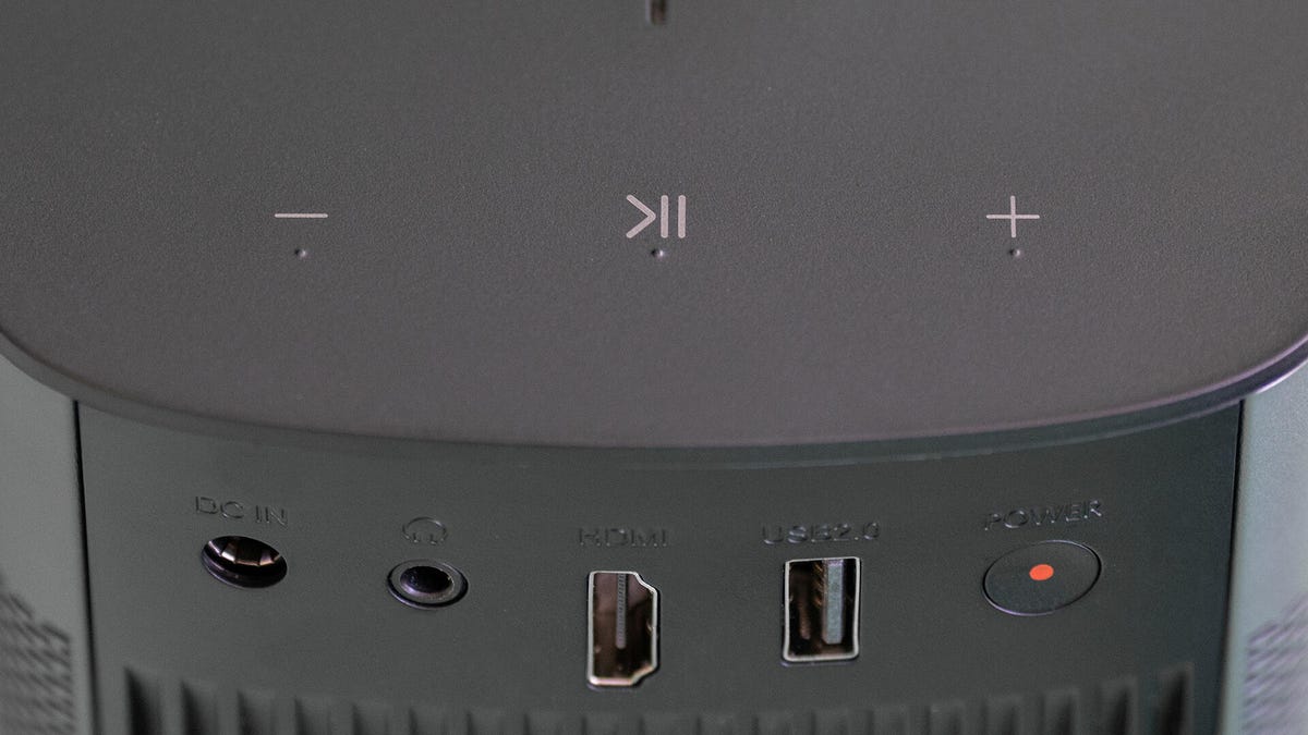 The inputs of the Xgimi Halo+ projector. 