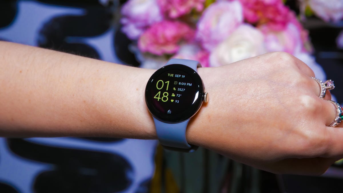 The Pixel Watch 2 on someone's wrist