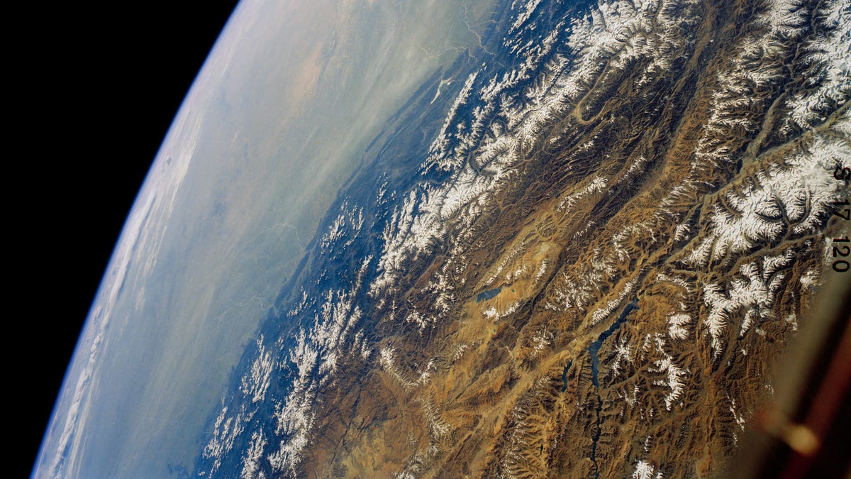 View of the Himalayas from space