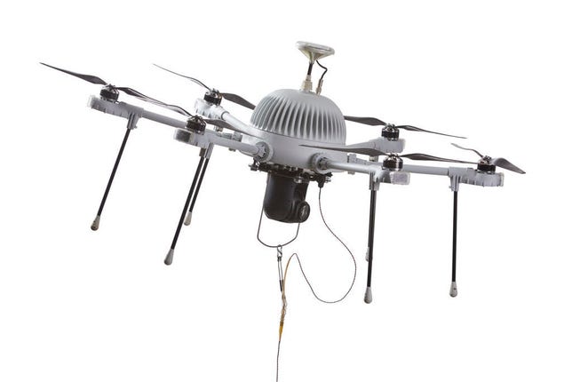 Aria Insights sells tethered drones that can provide an aerial view or extend radio communications.