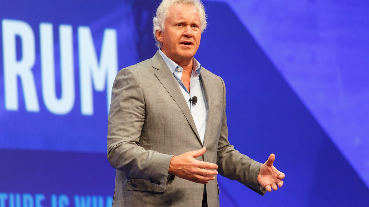 Jeff Immelt speaks at an Intel conference in 2016.