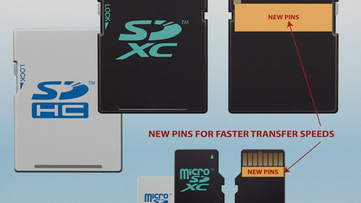 The SD Card Association plans to speed flash cards arriving in 2012 with a new specification that nearly triples data transfer speeds. The faster speeds require a second row of electrical contacts.
