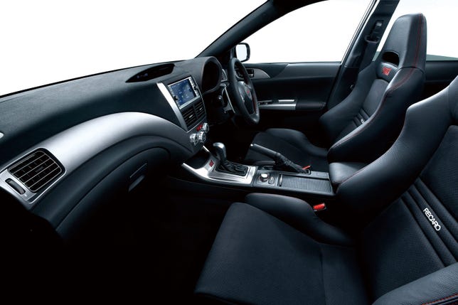 Subaru WRX STI Carbon's suede Recaro seats