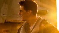 Tom Cruise lit by golden sunlight in Top Gun: Maverick.