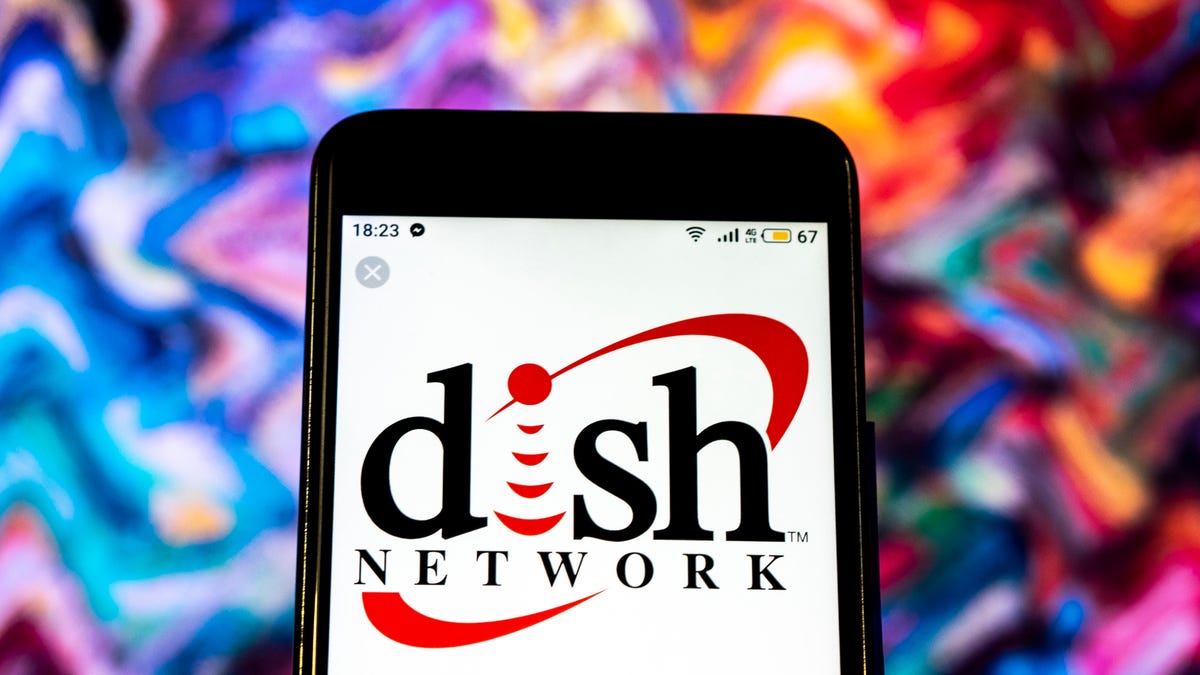 Dish Network Satellite television company logo seen