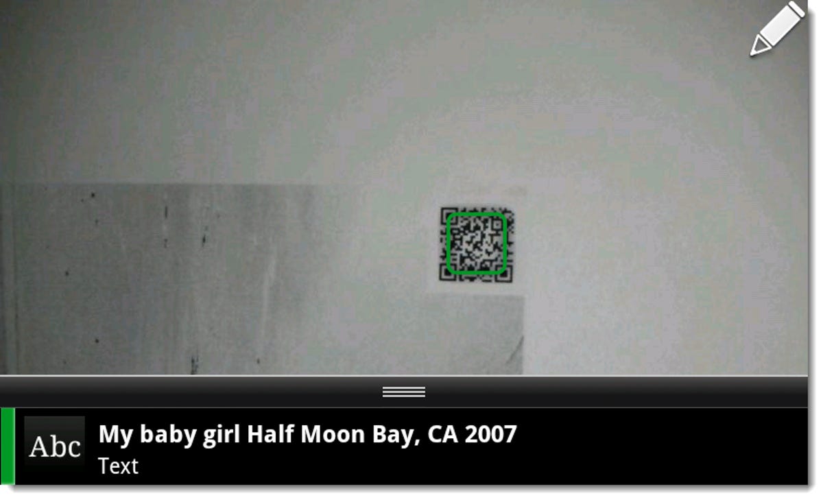 Scan the QR code on a test print