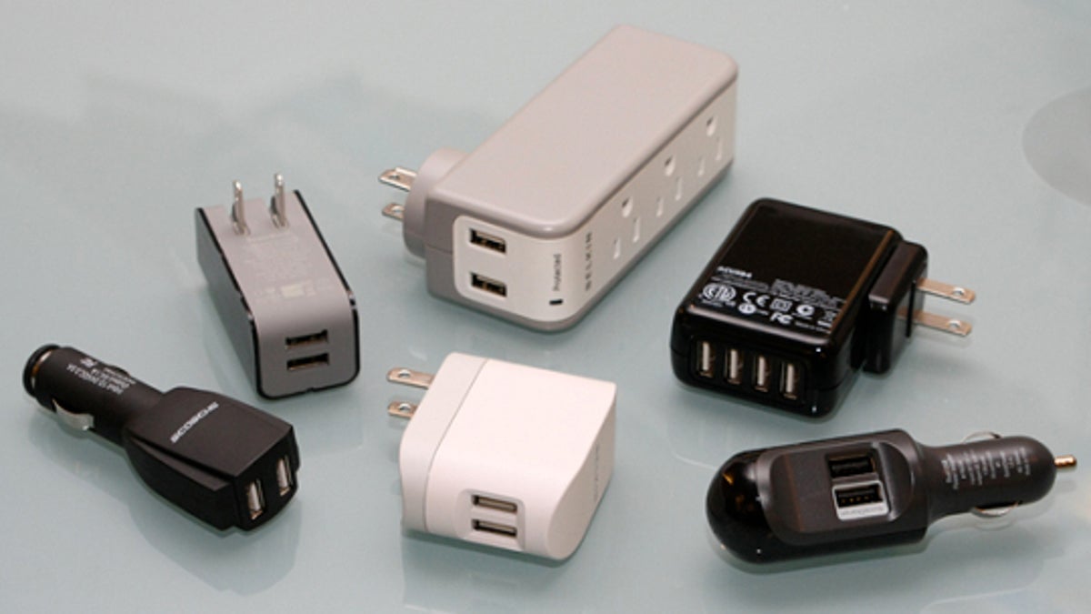 USB travel chargers
