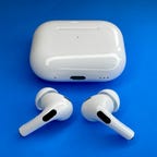 airpods pro 2 usb c blue background