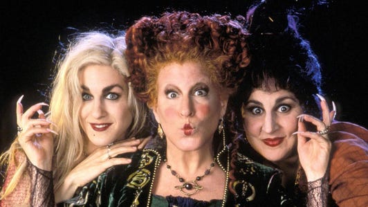Bette Midler, Sarah Jessica Parker, Kathy Najimy are back to their witchy ways on Disney Plus for this sequel to 1993's much-loved Hocus Pocus.