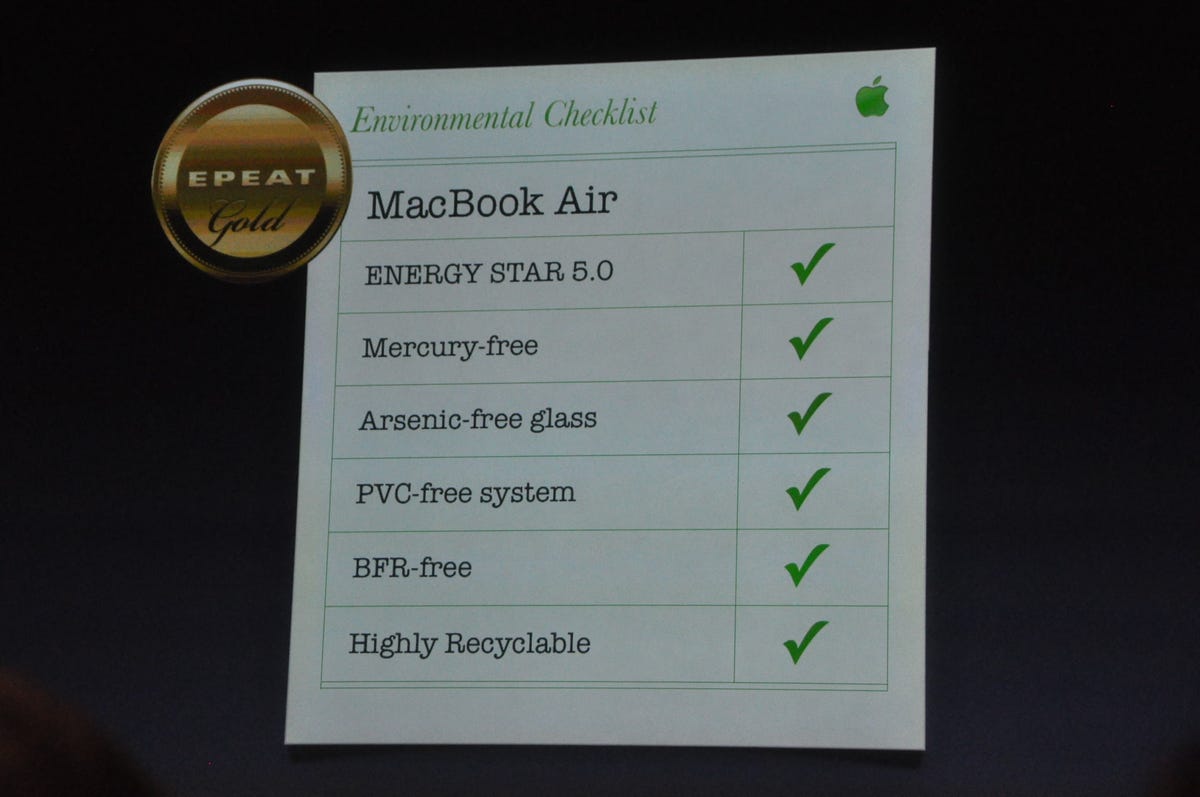Green standards for MacBook Air