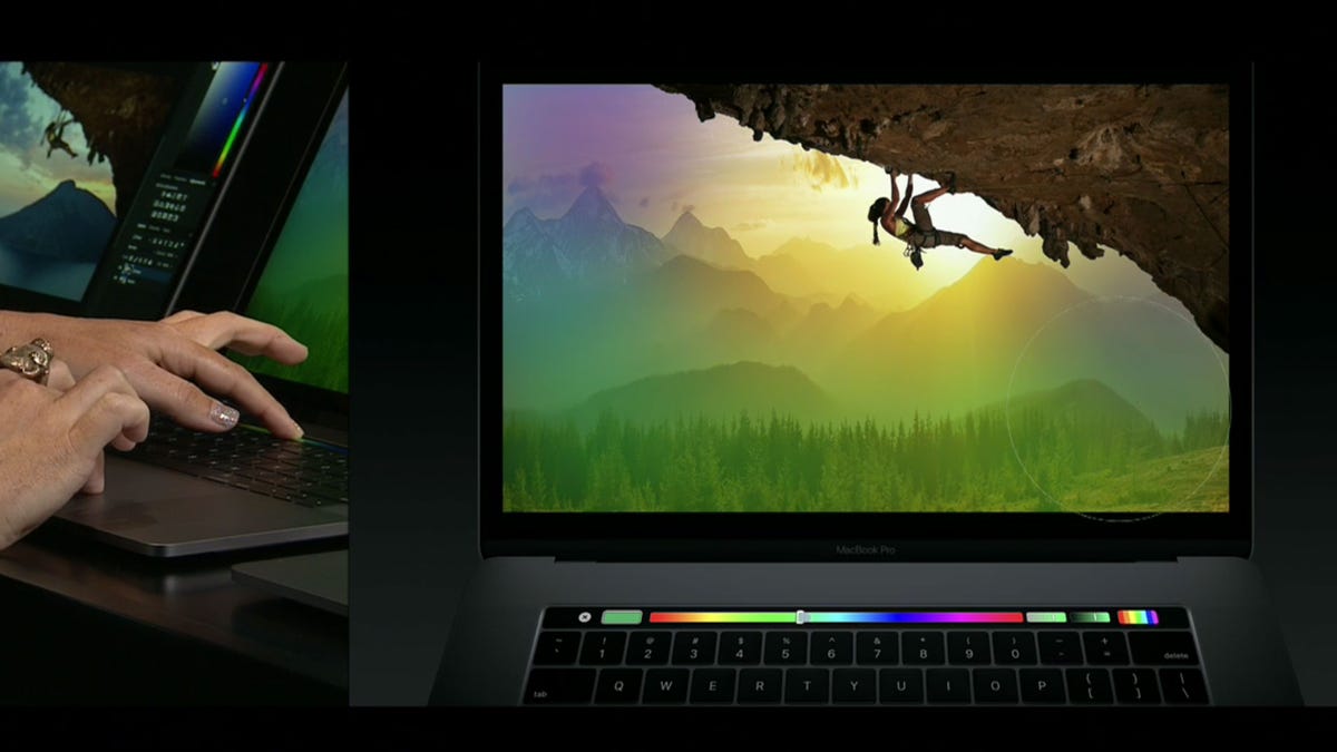 MacBook Pro's Touch Bar with Photoshop