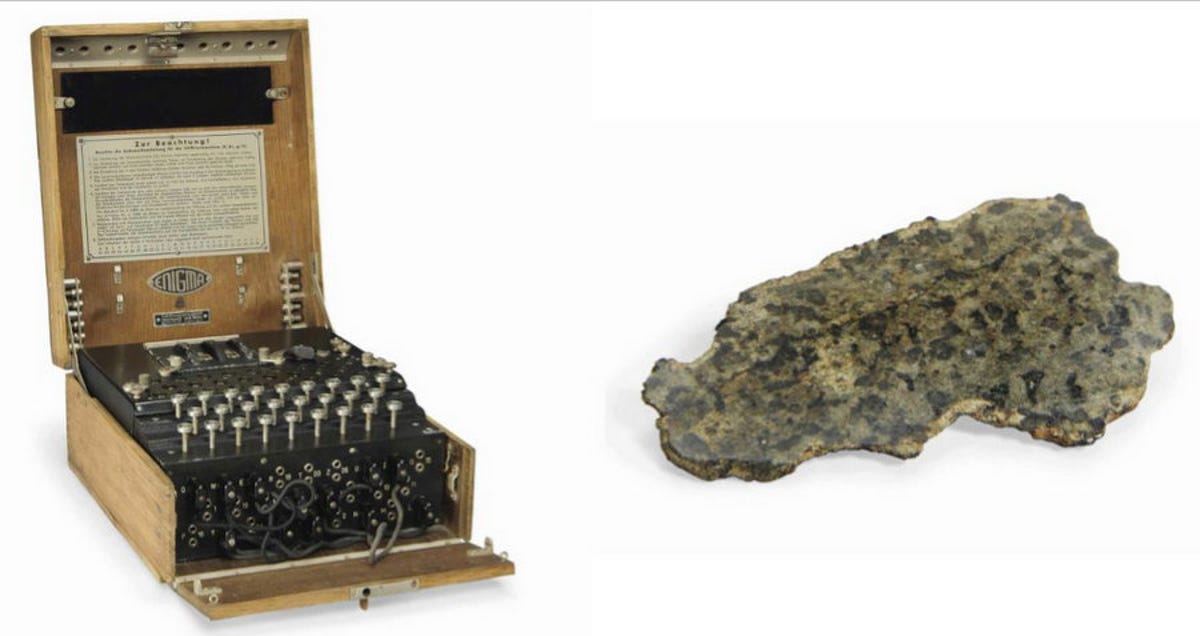 Christie's Enigma machine and meteorite