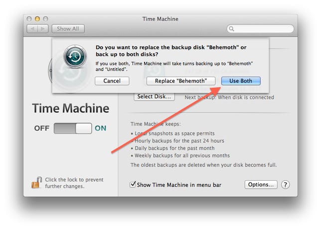 Time Machine multi-drive selection