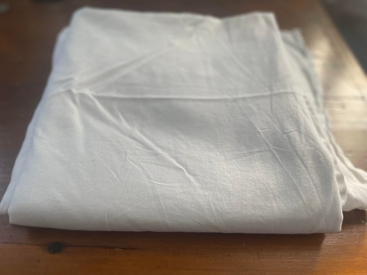 percale sheet folded