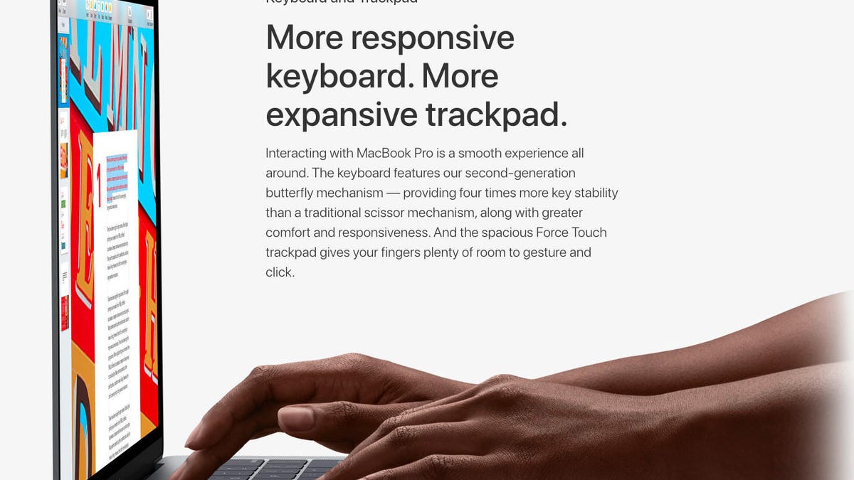 On its website, Apple talks up the butterfly mechanism.