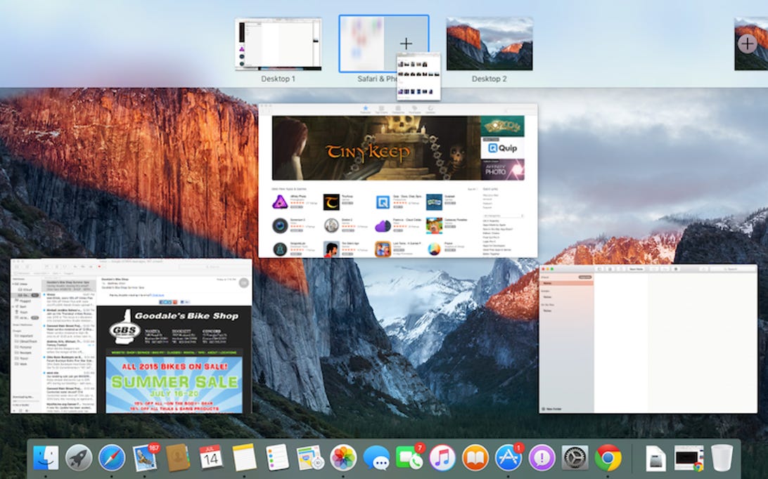 How to use os x’s new split windows view