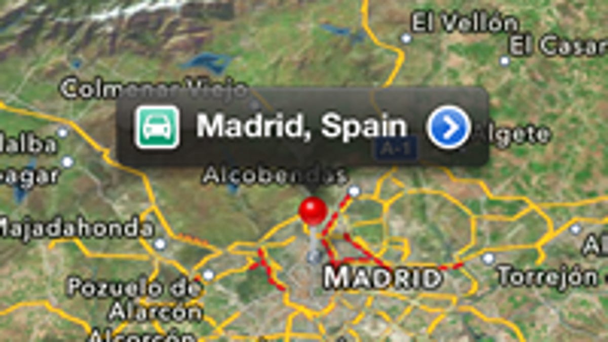 Apple's Maps app.