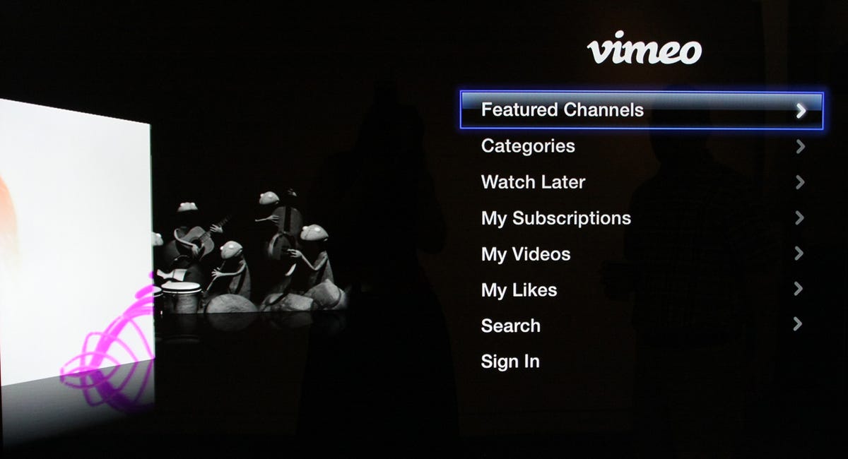 Vimeo's Web video player app looks just like the one for YouTube.