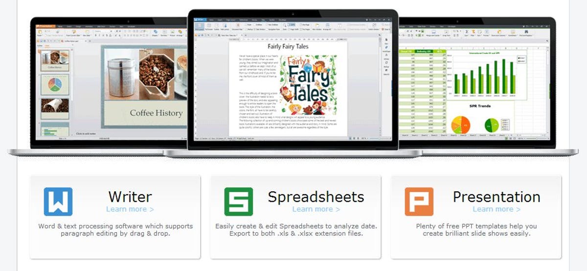 Kingsoft Office 2013 Free has nearly all the same features as Word, Excel, and PowerPoint -- but it's free.