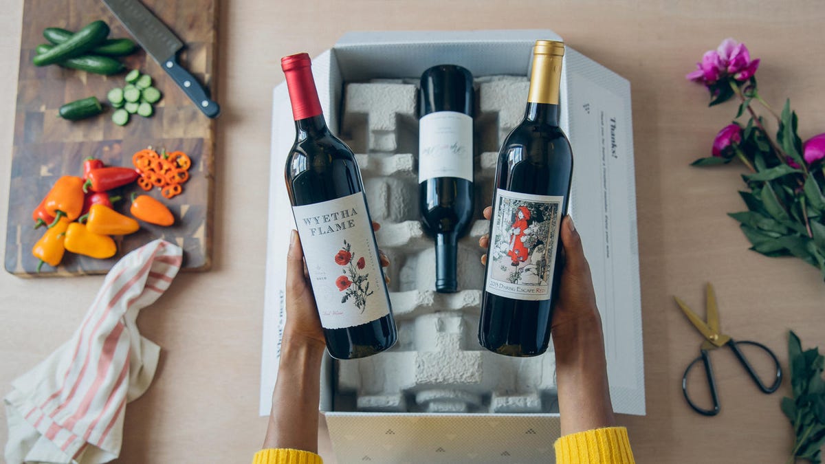 3 bottles of wine in a box