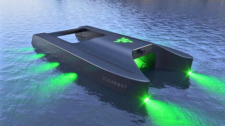 Razer designs autonomous boat to pick up trash out of the ocean