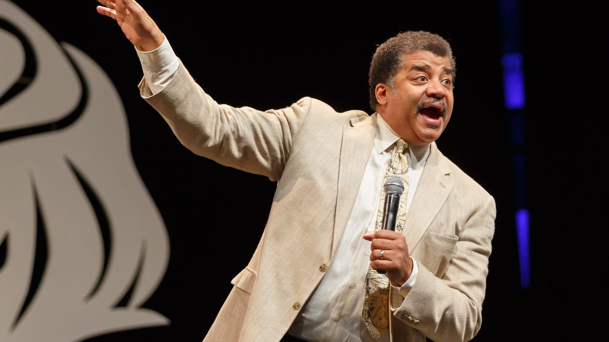 Neil DeGrasse Tyson speaking at the Cannes Lions conference.
