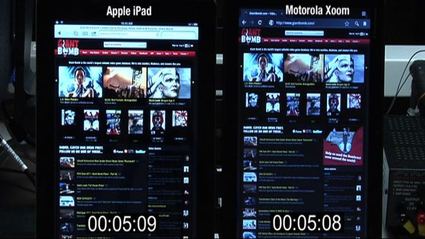 Site-loading speed battle 2: Motorola Xoom vs. Apple iPad 2