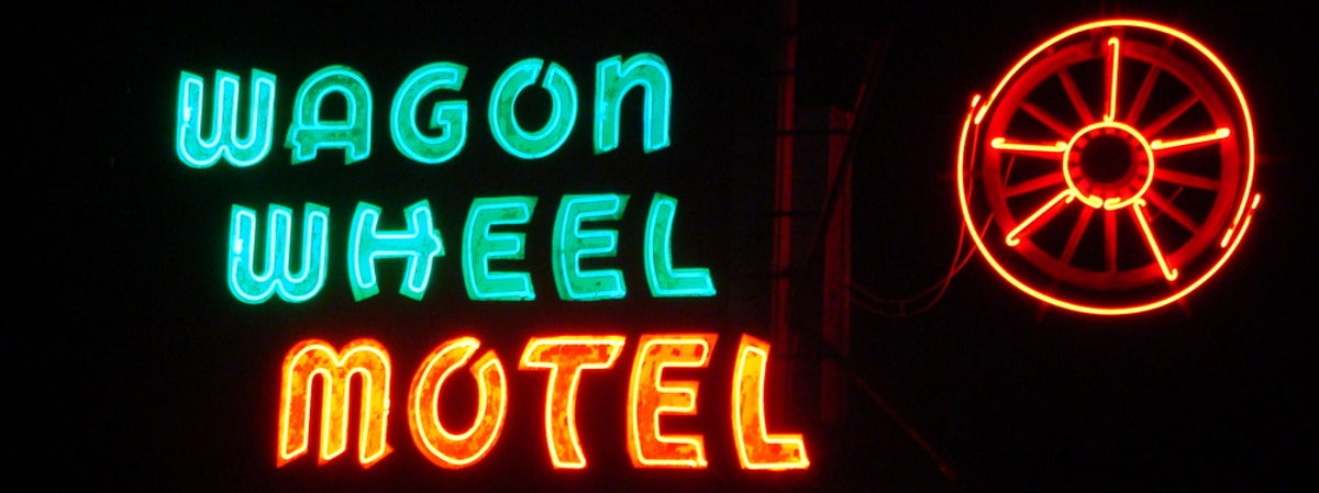 Wagon Wheel neon sign