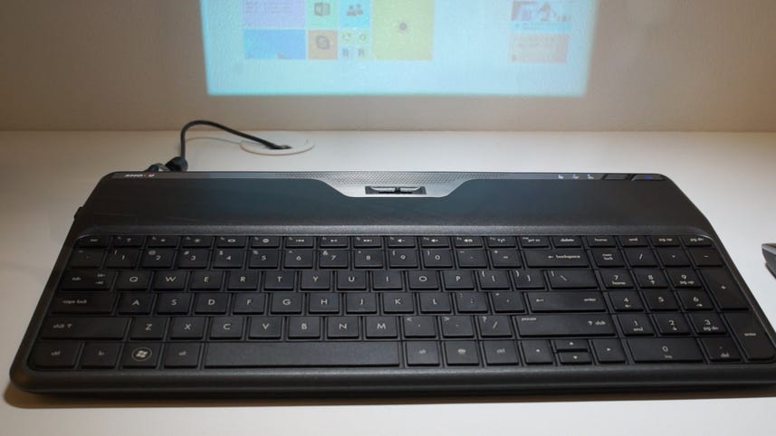 You don't need a monitor with the Sho U KiBoJet pico projector keyboard