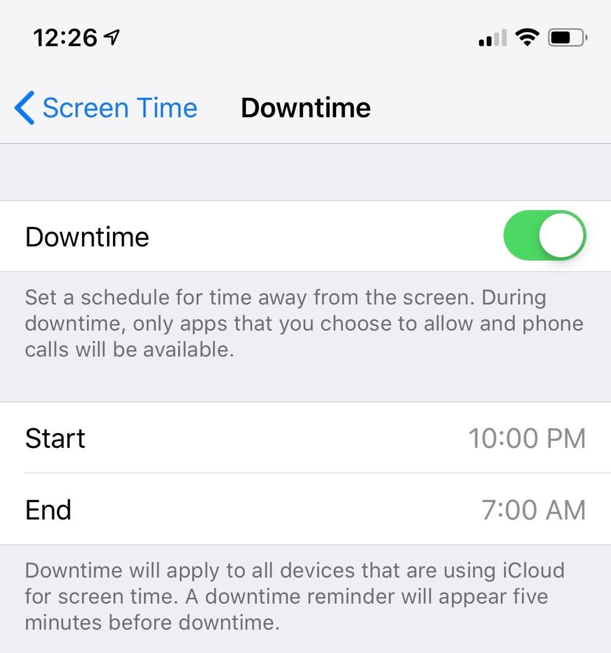 downtime-ios-12