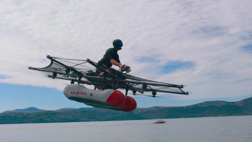 Larry Page shows off crazy 'flying car' Kitty Hawk