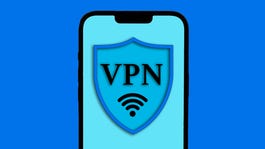 generic VPN logo on a phone