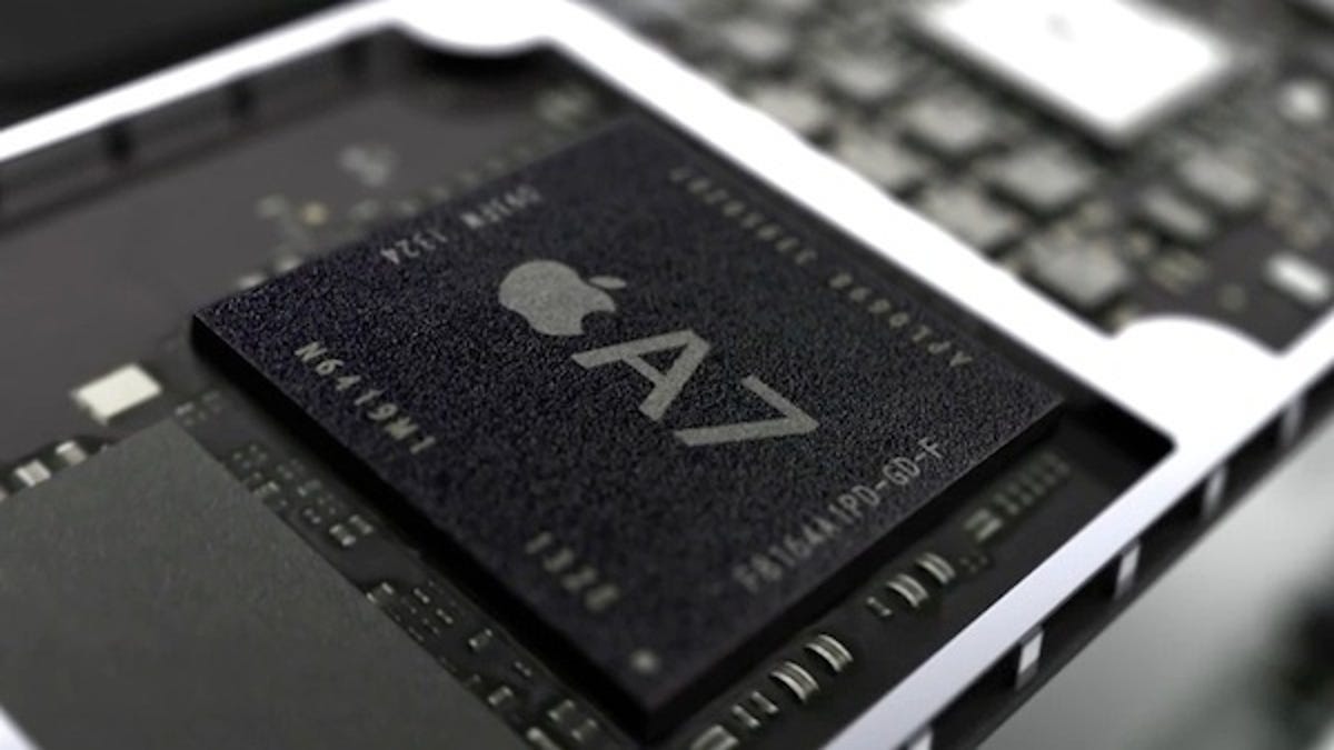 Samsung-made 64-bit Apple A7 processor.