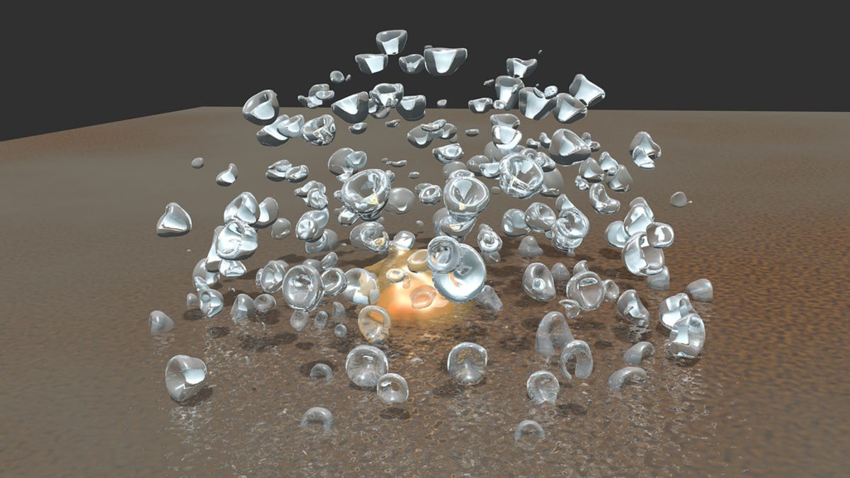 An IBM simulation of a fluid-dynamics problem called cavitation showed the mysterious explosions that such bubbles can produce.