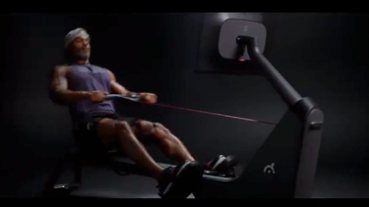 Screenshot of new Peloton rowing machine