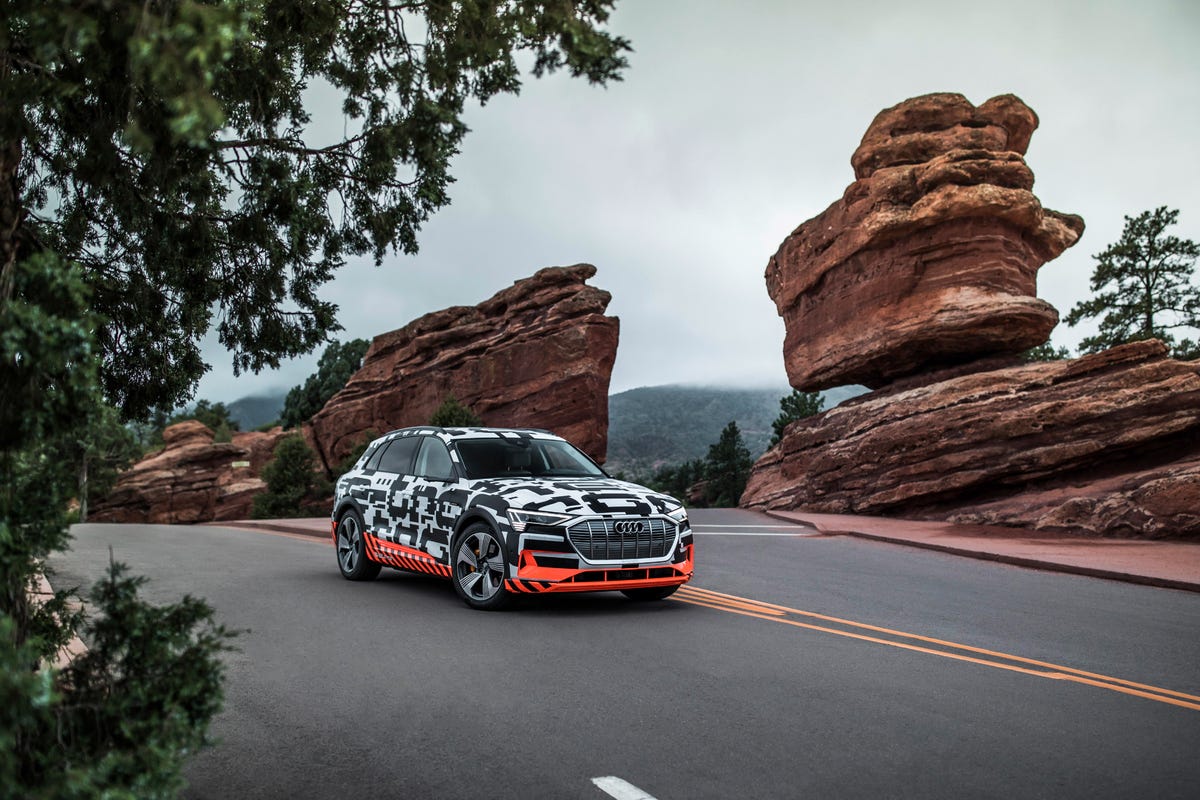 2019 Audi E-Tron electric SUV at Pikes Peak
