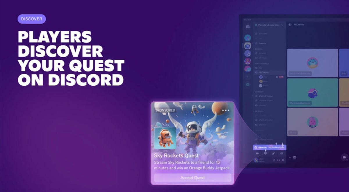 Discord promotional image for quests