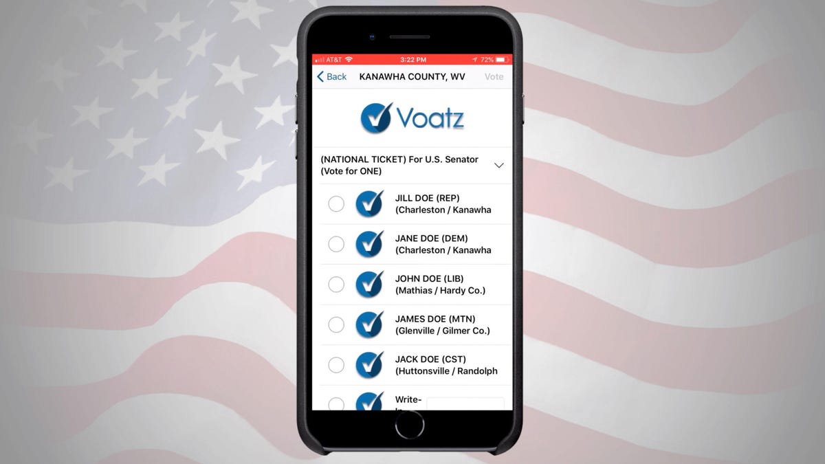 Voatz mobile-phone blockchain voting