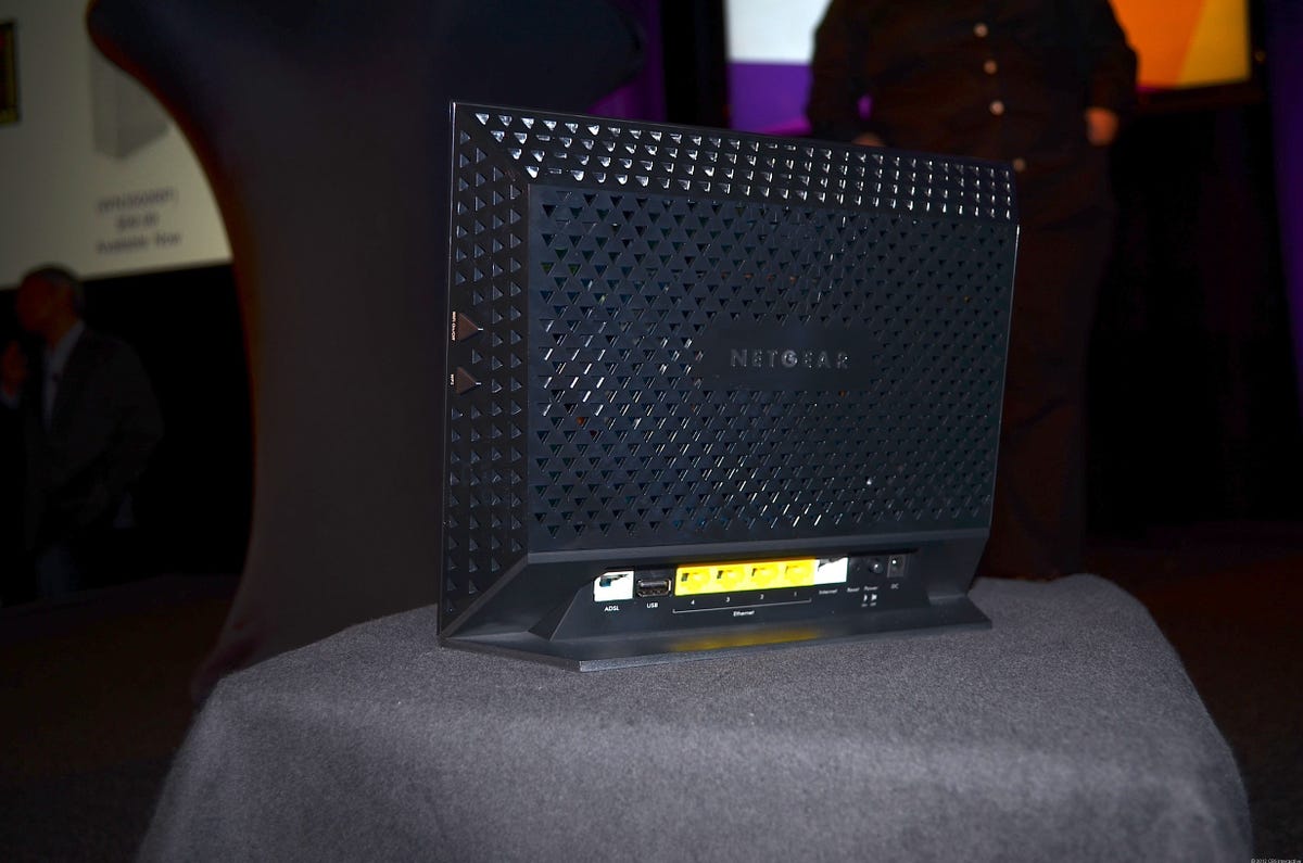The D6200 802.11ac router/ADSL modem combo looks exactly like the R6200 or R6300 router, with the addition of an ADSL port.