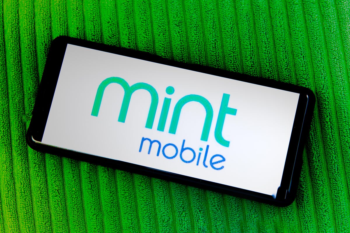mint mobile logo on phone