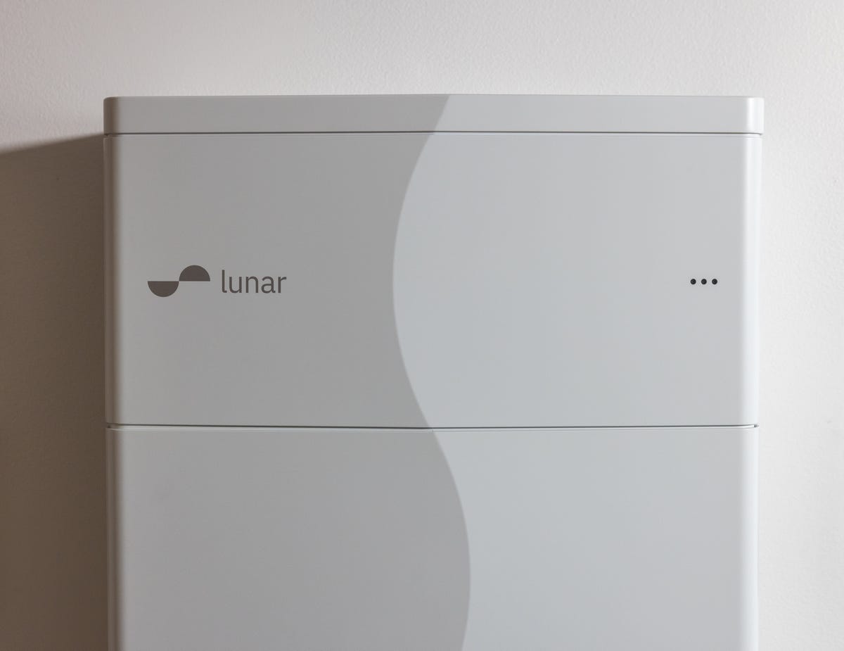Lunar Energy's home battery shown it its white option