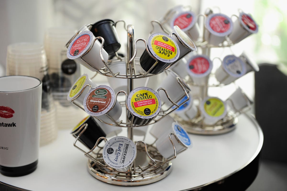 A selection of K-Cups on a carousael
