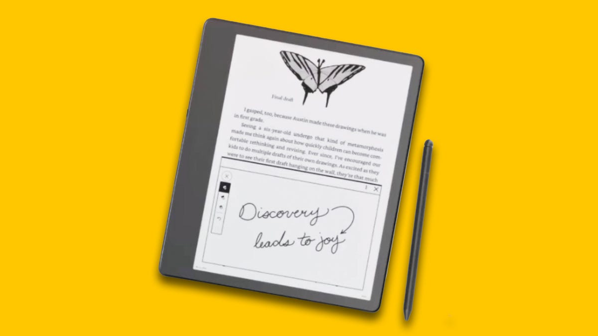 Amazon Kindle Scribe with writing pen