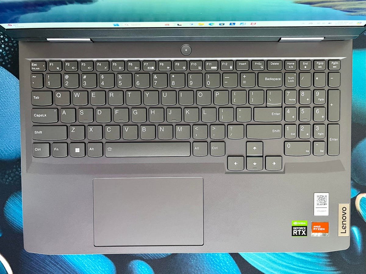 Lenovo LOQ 15 keyboard and number pad