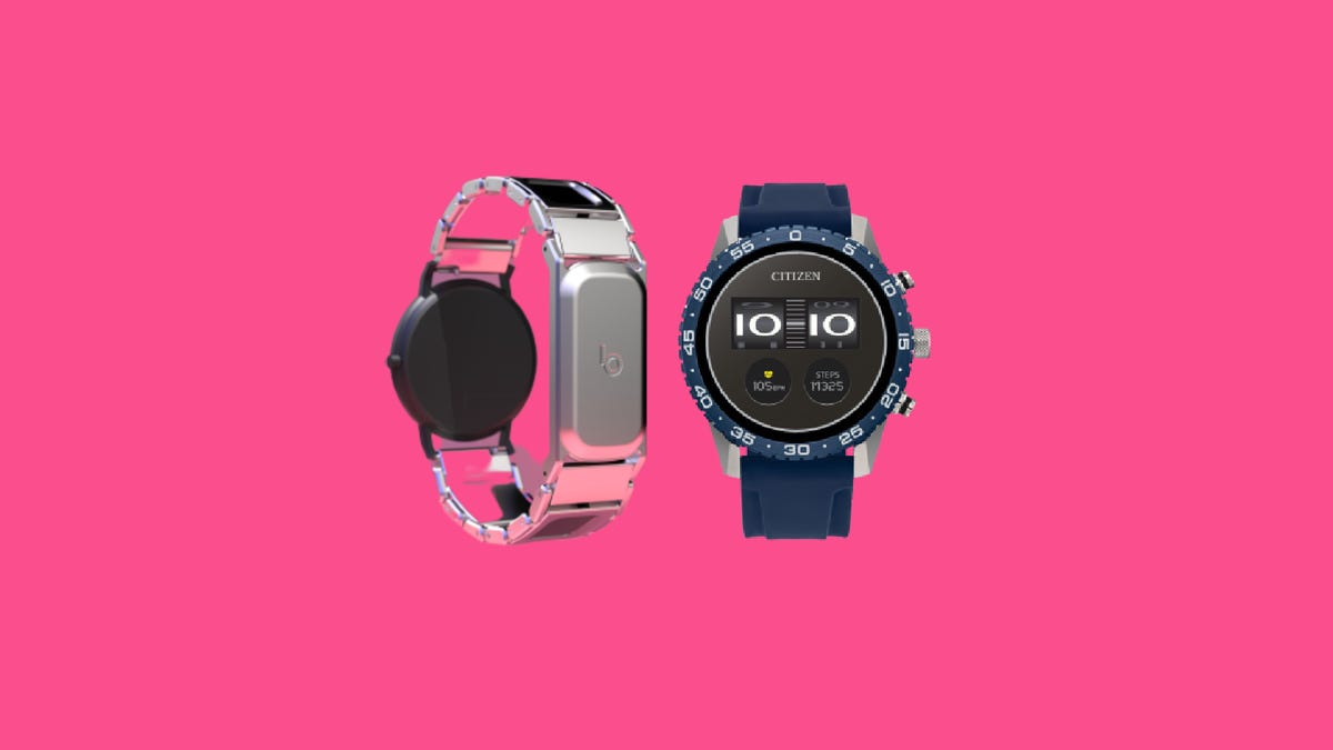 The BHeart watch band (left) and Citizen CZ Smart watch (right)