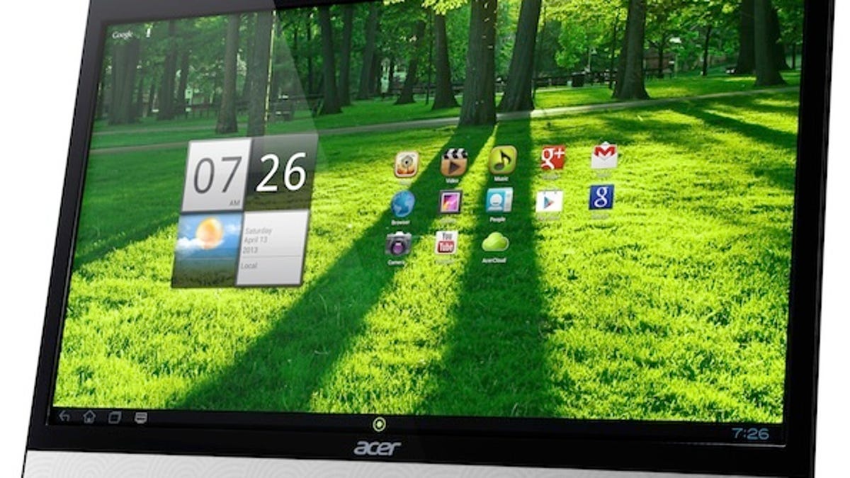 The Acer DA220HQL AIO will be priced just above $400 at most resellers.  Note: That's an Android -- not a Windows 8 -- screen.