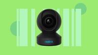 a picture of the Reolink E1 Pro security camera on a green background