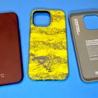 Three iPhone cases side-by-side